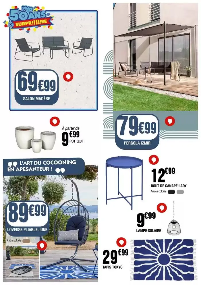 Parce qu’on sait que vous ne voulez pas louper la saison des barbecues et des apéros sur la terrasse, on a TOUT prévu pour vous préparer ! du 1 avril au 30 avril 2025 - Catalogue page 5