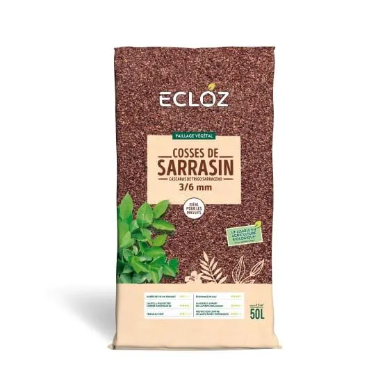 Cosses de sarrasin sac de 50L - Calibre 3/6 mm - ECLOZ