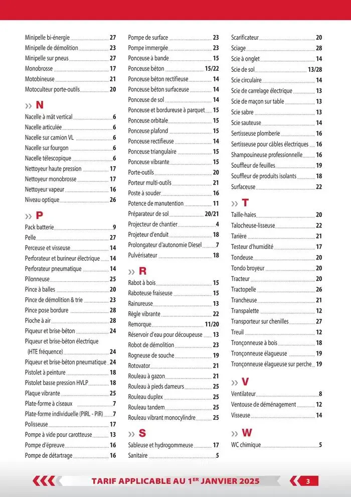 Tarifs particuliers du 3 janvier au 31 décembre 2025 - Catalogue page 5