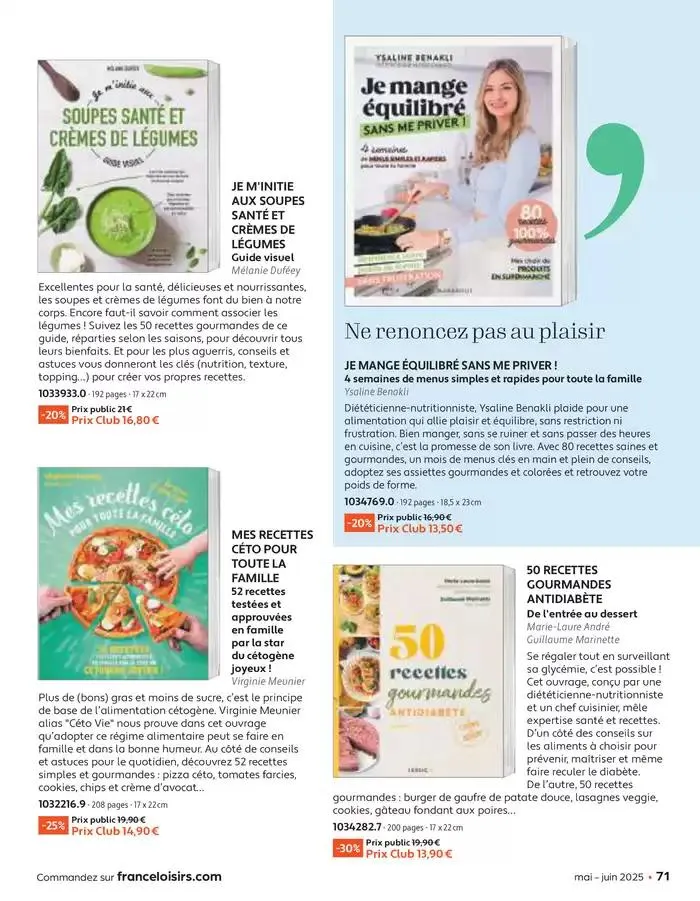Mai - Juin 2025 du 30 avril au 30 juin 2025 - Catalogue page 71