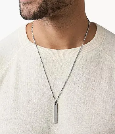 Collier pendentif à graver en acier inoxydable