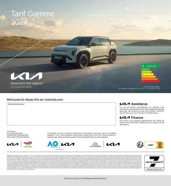 KIA Nouvelle Picanto - Price list du 2 octobre au 23 septembre 2025 - Catalogue page 1