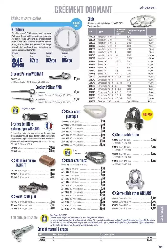 Catalogue Accastillage Diffusion 2025 du 1 janvier au 31 décembre 2025 - Catalogue page 357