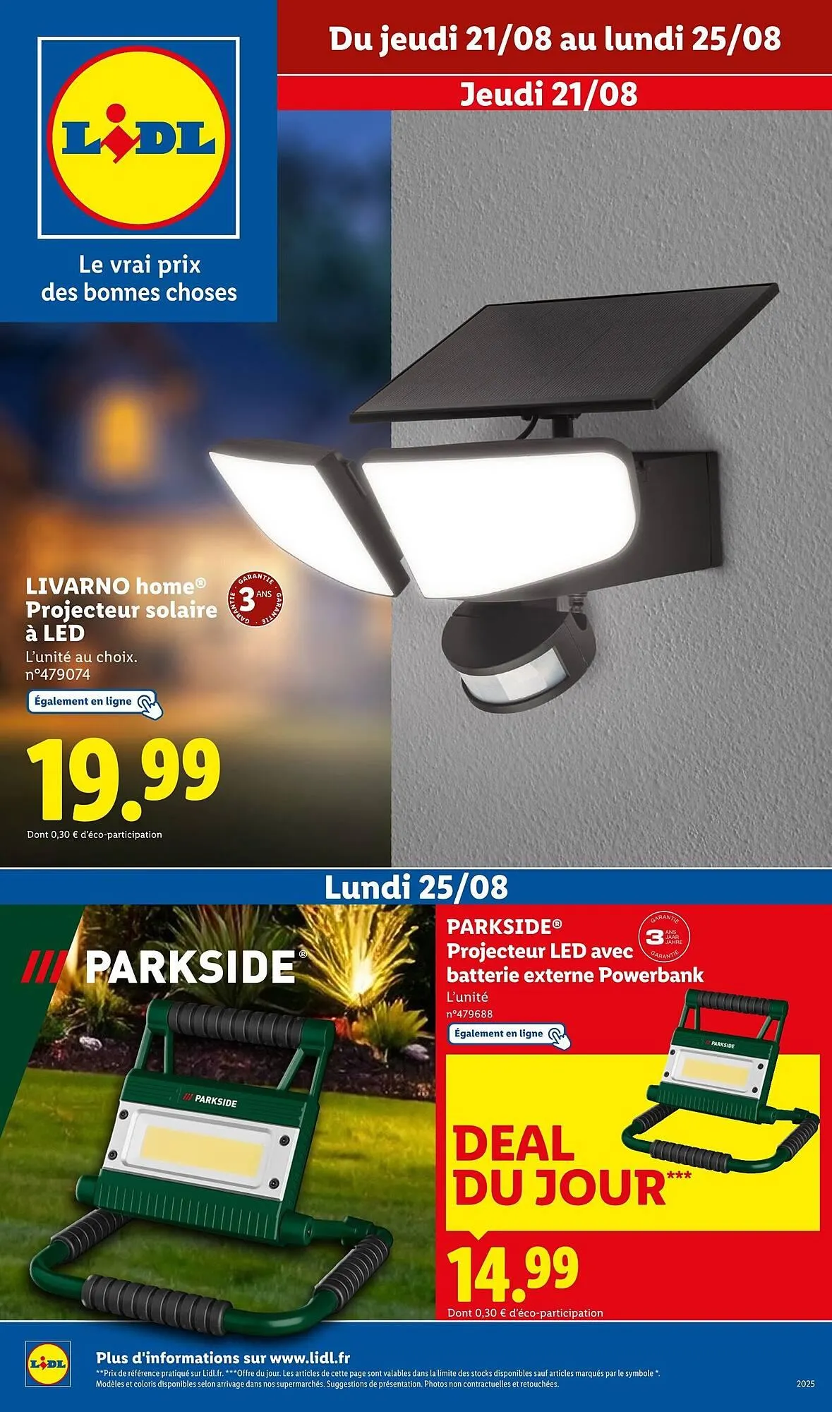 Catalogue Lidl du 21 août au 25 août 2025 - Catalogue page 1