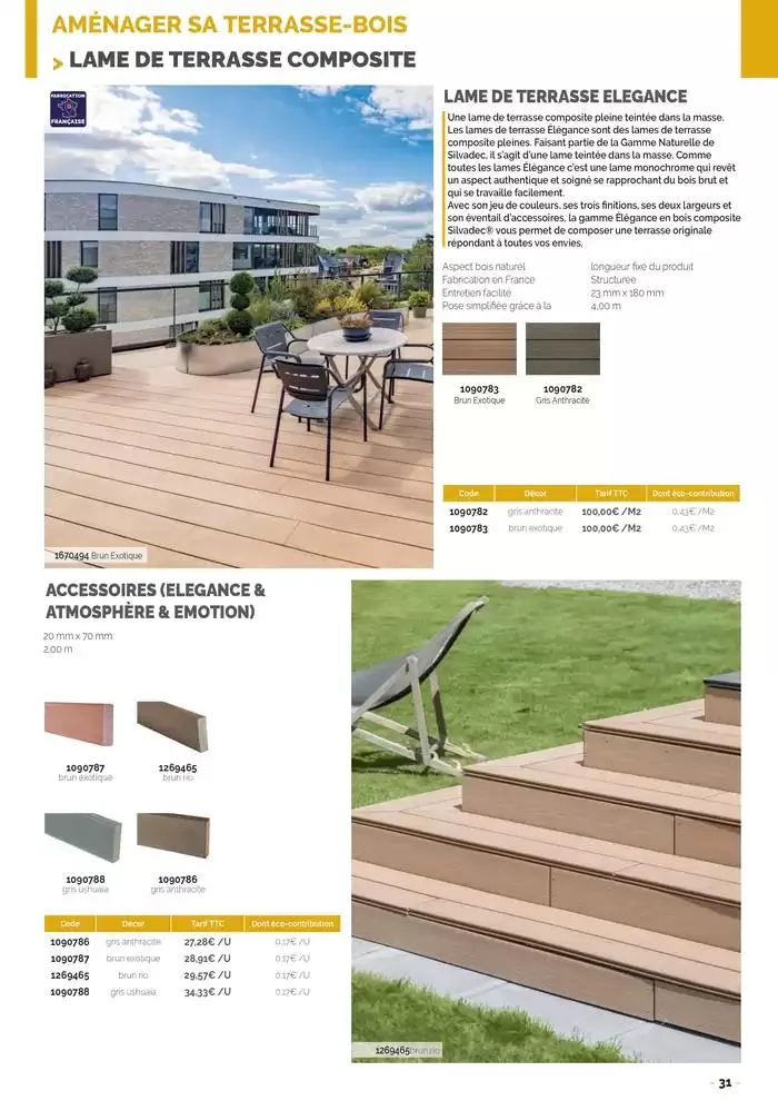 Aménagements Extérieurs 2025 du 26 mars au 31 décembre 2025 - Catalogue page 31