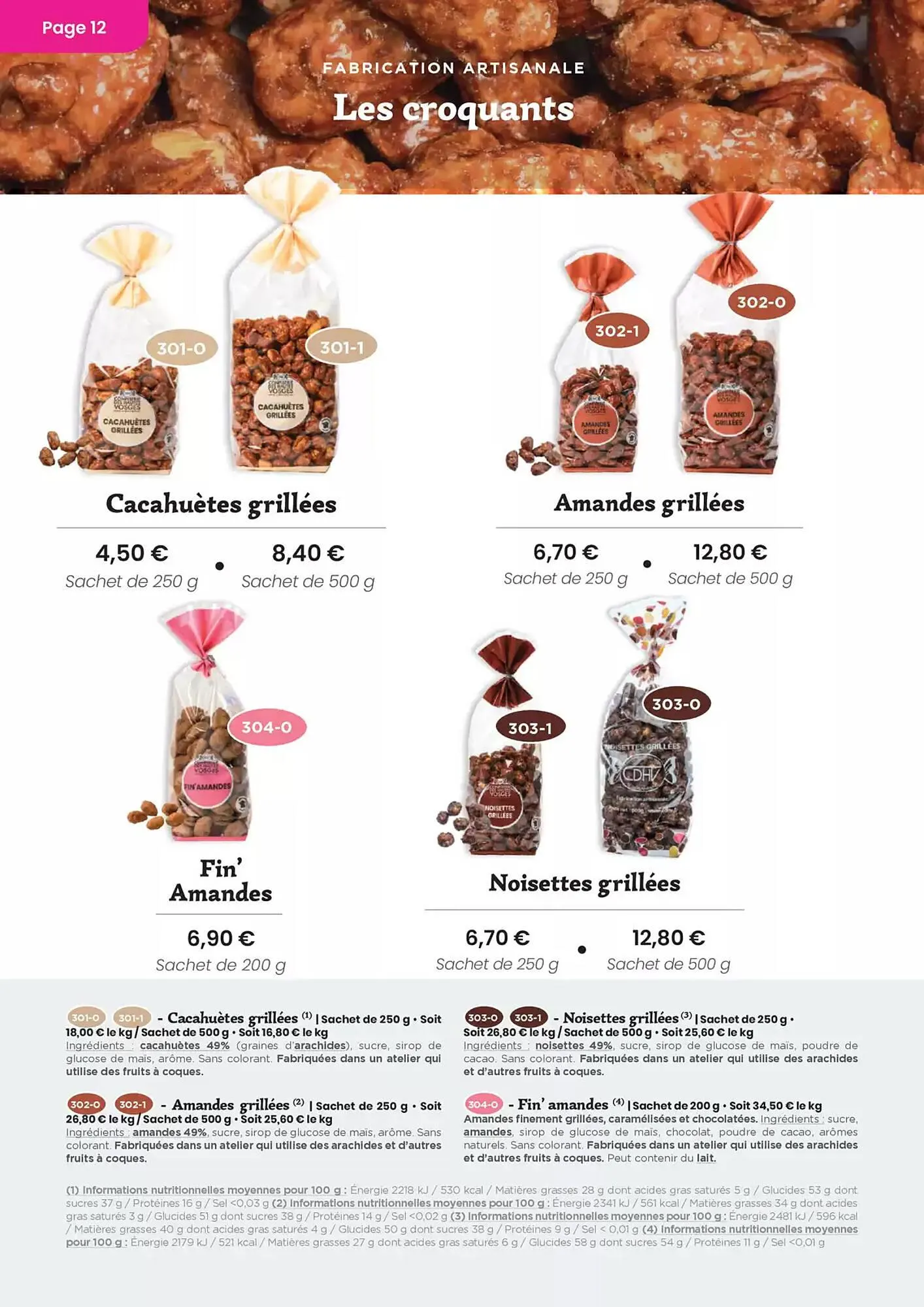 Catalogue Confiserie des Hautes Vosges du 20 mai au 31 décembre 2025 - Catalogue page 12