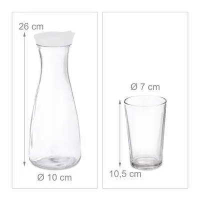 Carafe à eau avec verres