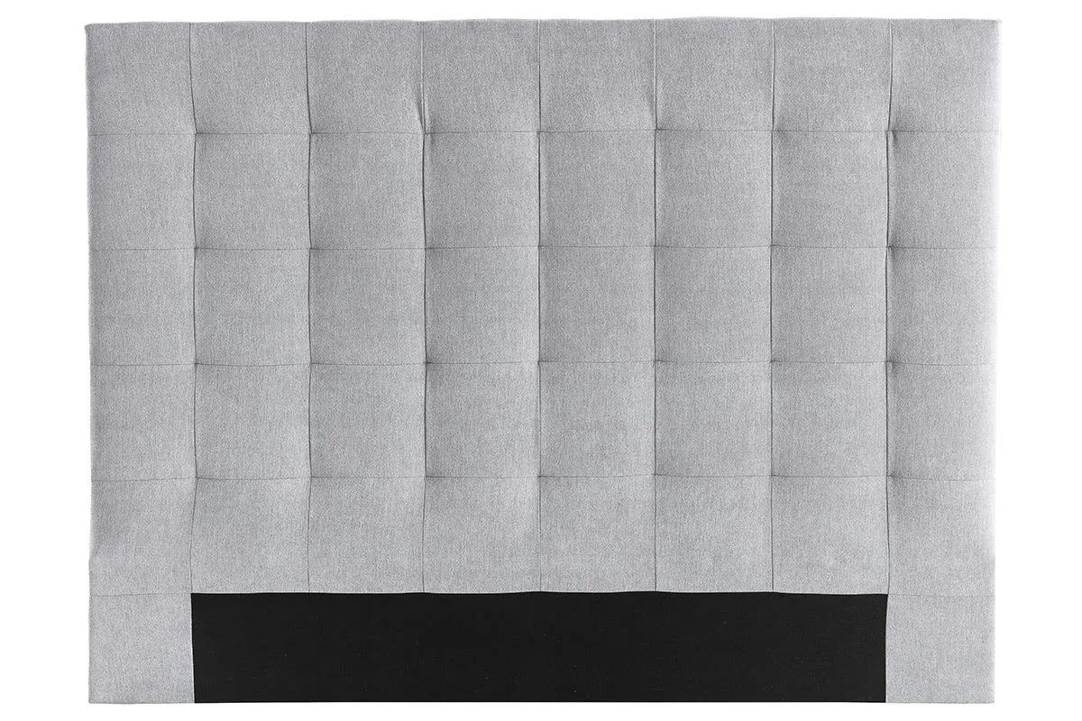 Tête de lit capitonnée en tissu gris L160 cm HALCIONA