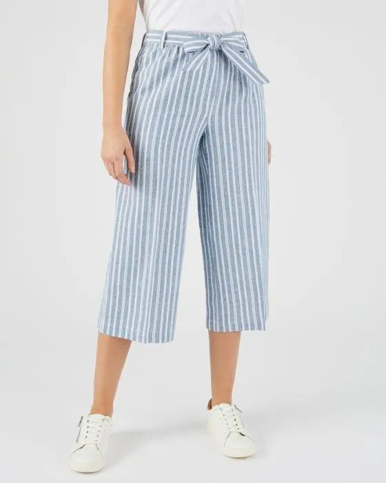 Pantacourt léger mélange lin