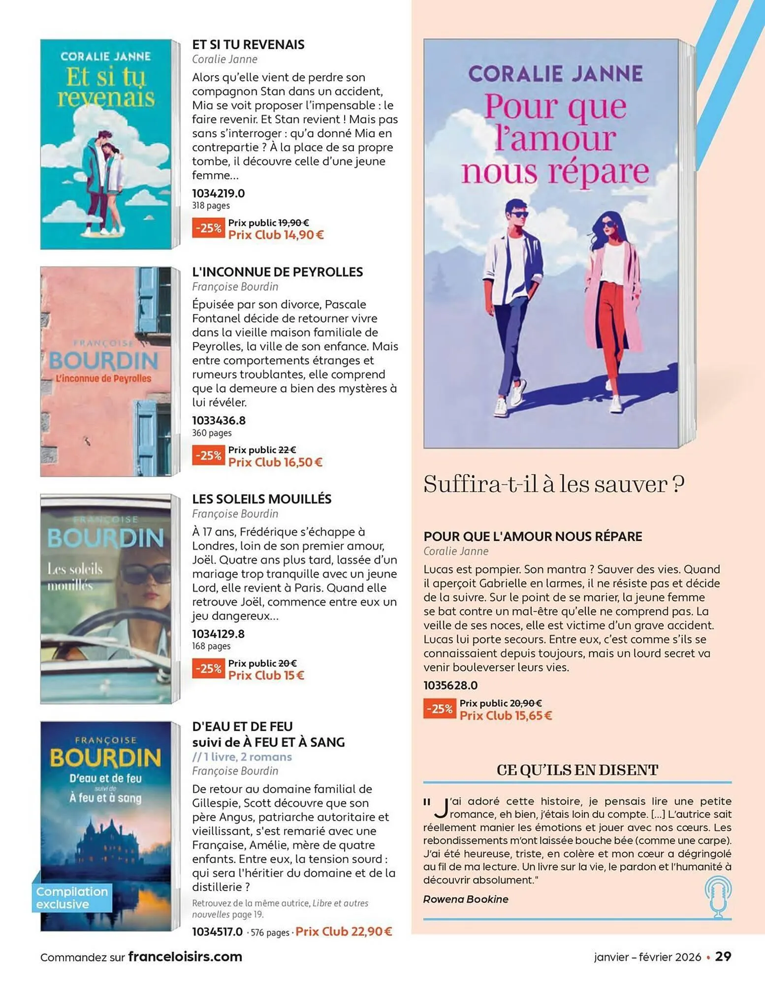 Catalogue France Loisirs du 1 janvier au 28 février 2026 - Catalogue page 29