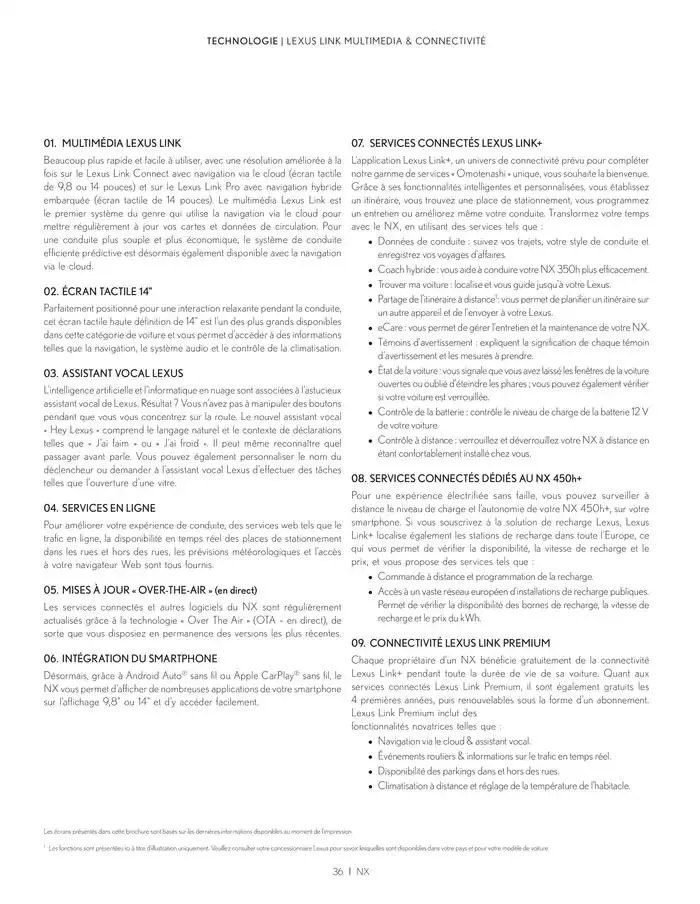 Lexus NX du 27 mars au 27 mars 2026 - Catalogue page 36