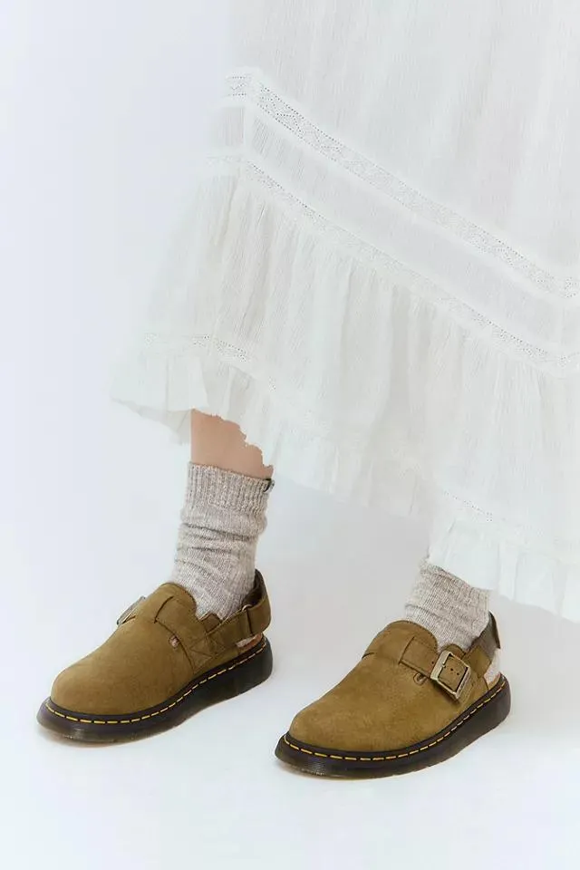 Dr. Martens - Mules en cuir Jorge II Muted Olive