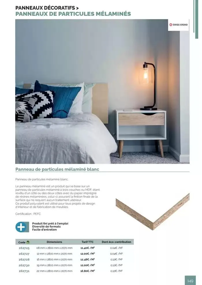 BOIS PANNEAUX 2025 2026 du 30 avril au 31 décembre 2026 - Catalogue page 149