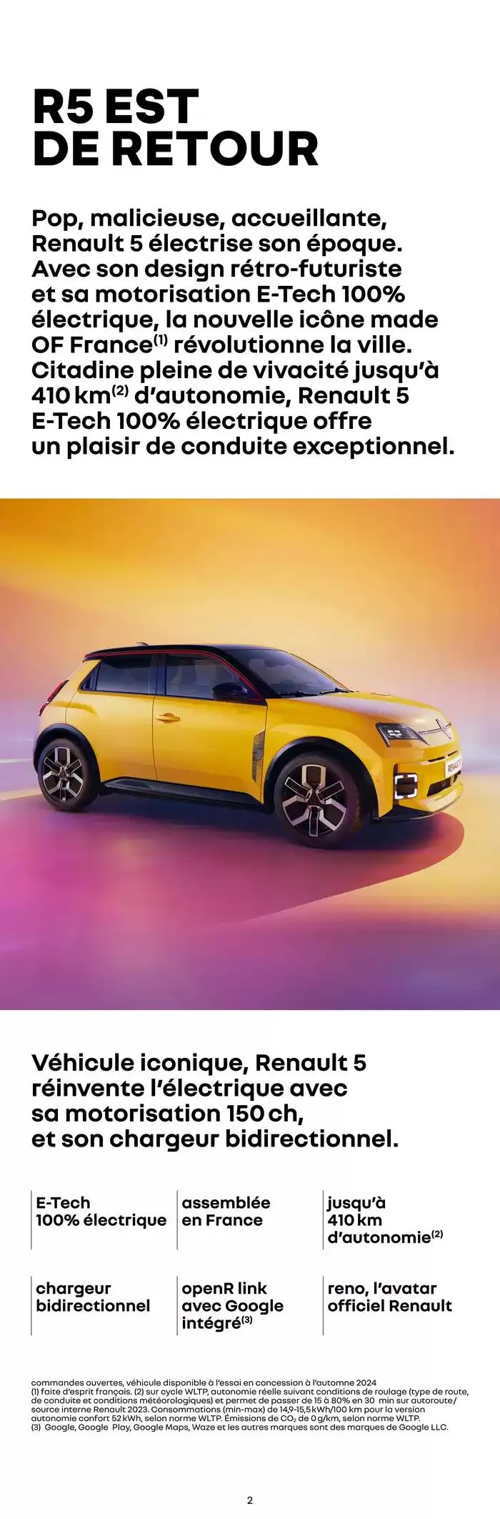 RENAULT 5 E-TECH 100% électrique du 7 janvier au 7 janvier 2026 - Catalogue page 2