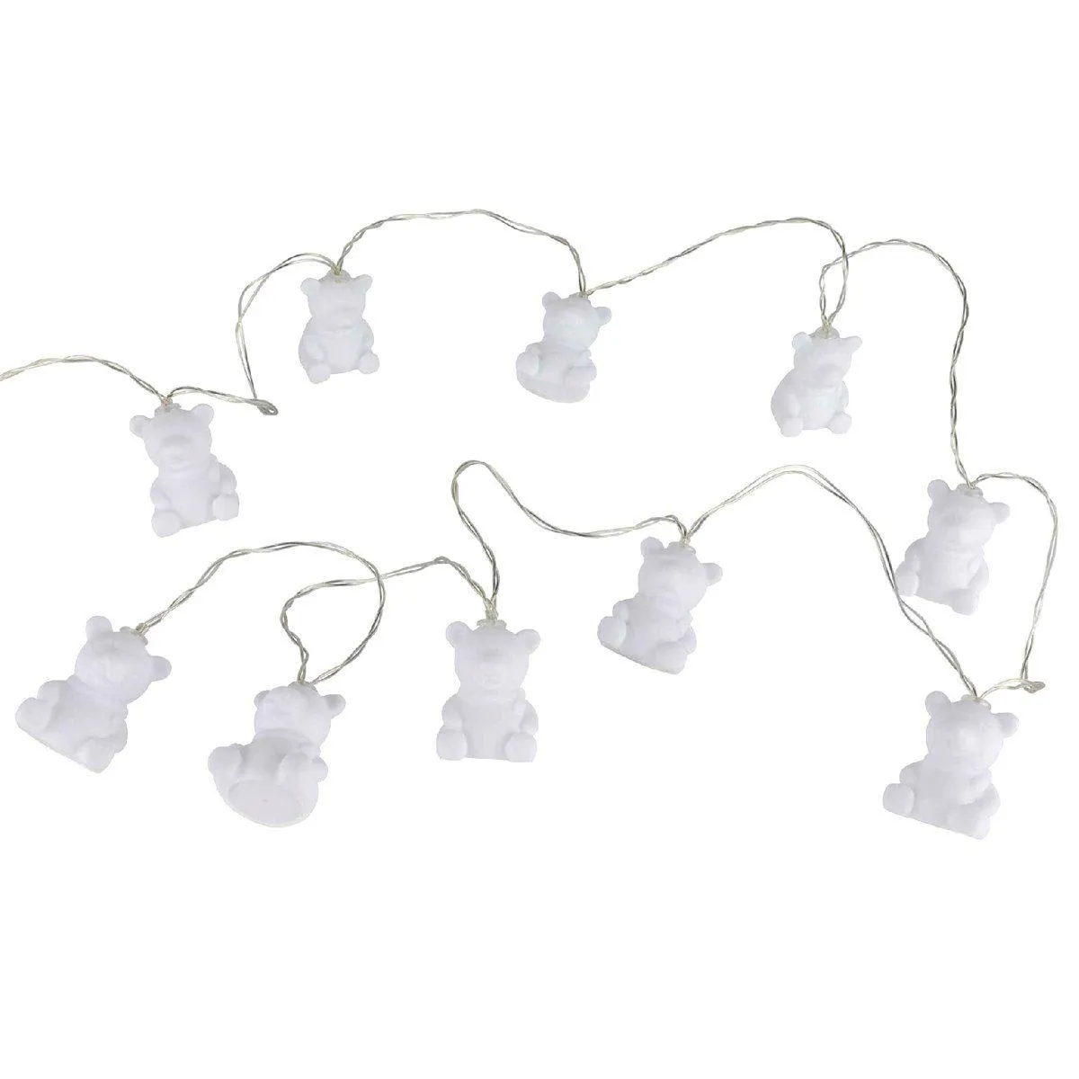 Guirlande LED enfant MILOW en polypropylène blanc