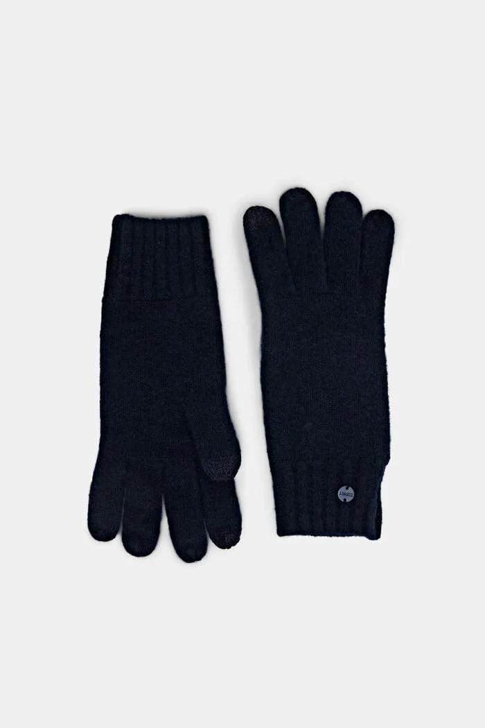 Gants en maille côtelée