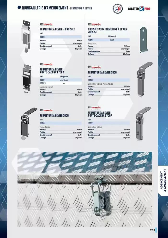 Guide Quincaillerie Serrurerie 2025 - 2026 du 1 avril au 1 avril 2026 - Catalogue page 239