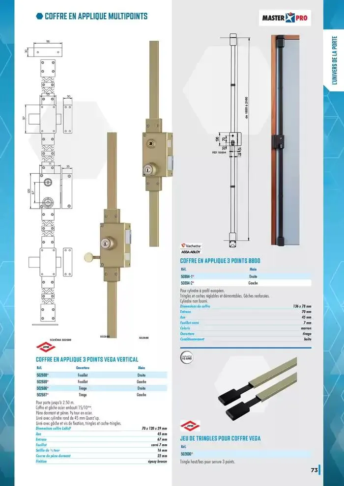 Guide Quincaillerie Serrurerie 2025 - 2026 du 1 avril au 1 avril 2026 - Catalogue page 75