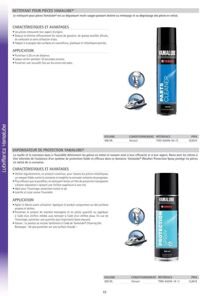 Catalogue Yamaha Marine - Accessoires Marine 2025 du 1 mars au 31 mars 2025 - Catalogue page 72