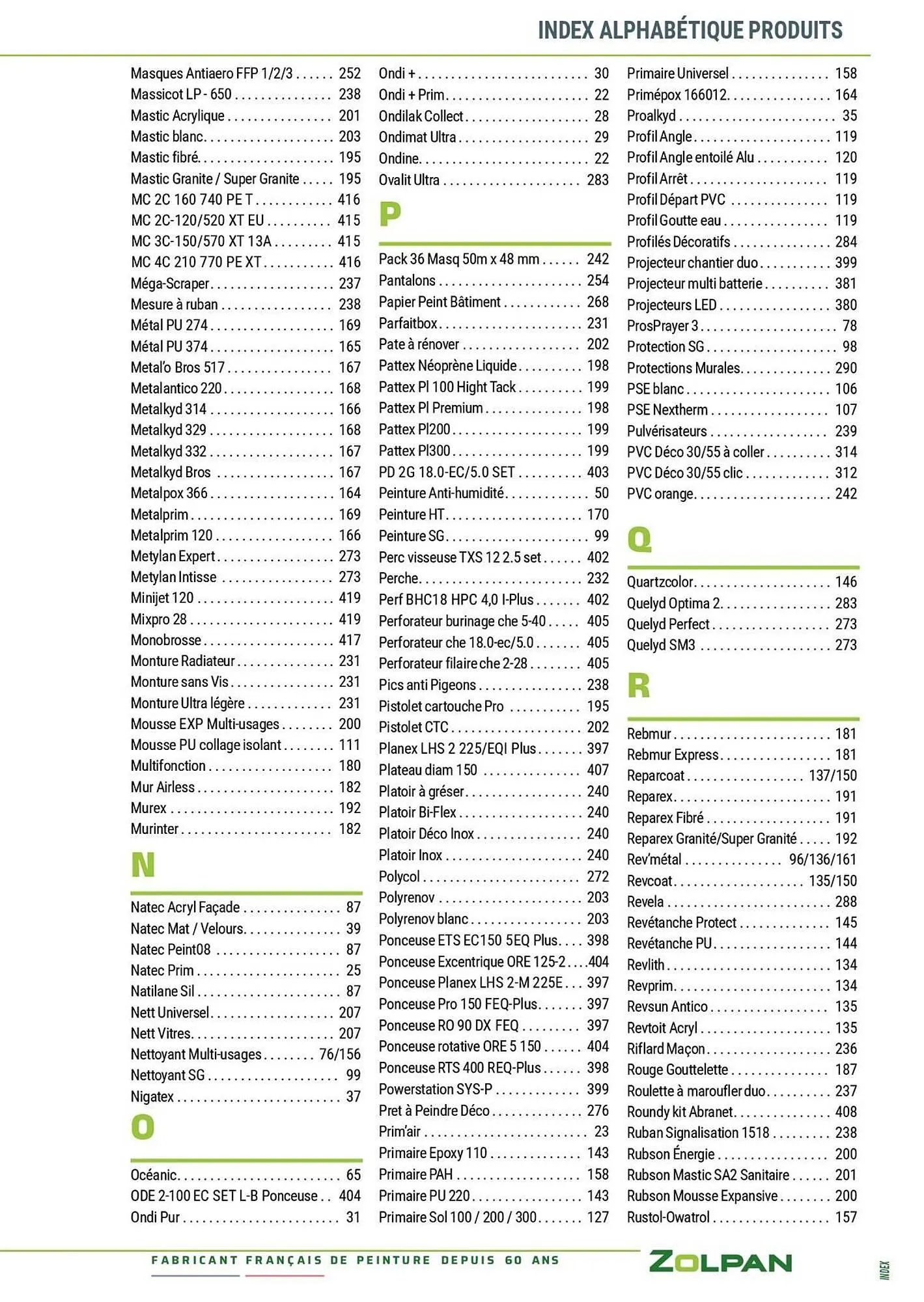 Catalogue Zolpan du 13 janvier au 31 décembre 2025 - Catalogue page 425