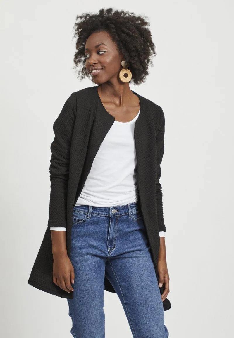 VINAJA NEW LONG JACKET - Gilet - black