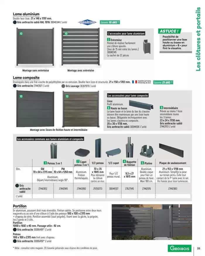 Aménagements Extérieurs 2025 du 1 janvier au 31 décembre 2025 - Catalogue page 33
