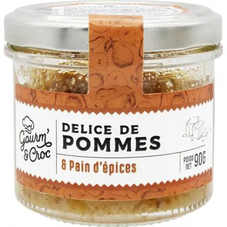 Délice de pommes et ses éclats de pain d'épices