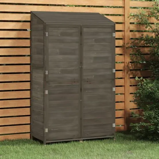 Grande armoire de jardin bois sapin massif Anthracite 102x52x175cm – ComfortXL Outdoor Living