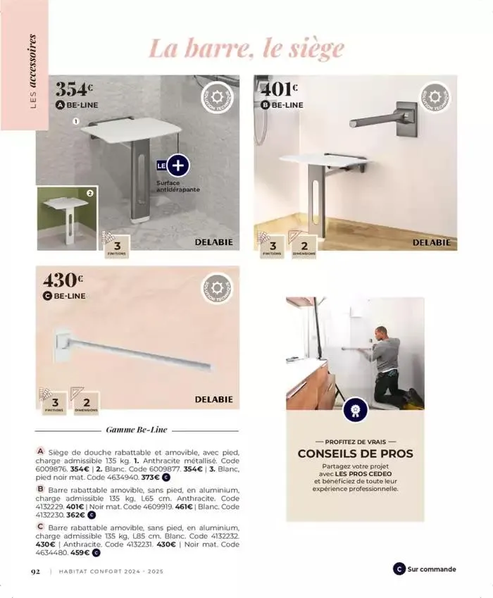 Cedeo Habitat confort du 1 octobre au 31 mai 2025 - Catalogue page 99