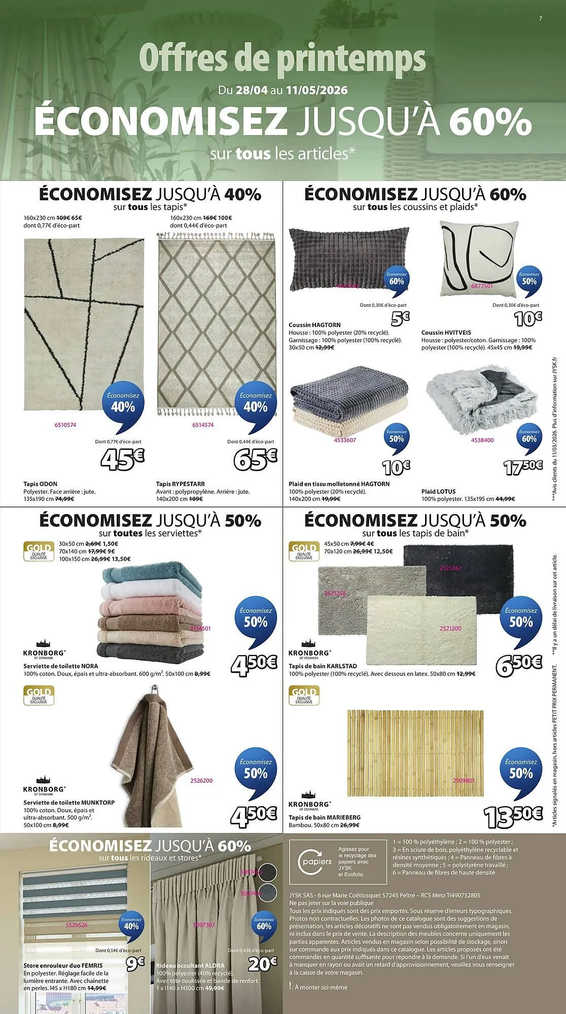 Catalogue JYSK du 28 avril au 11 mai 2026 - Catalogue page 7