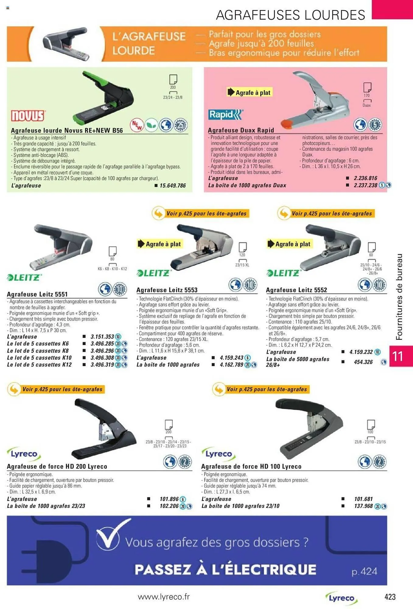 Catalogue Lyreco du 15 mai au 31 décembre 2023 - Catalogue page 423
