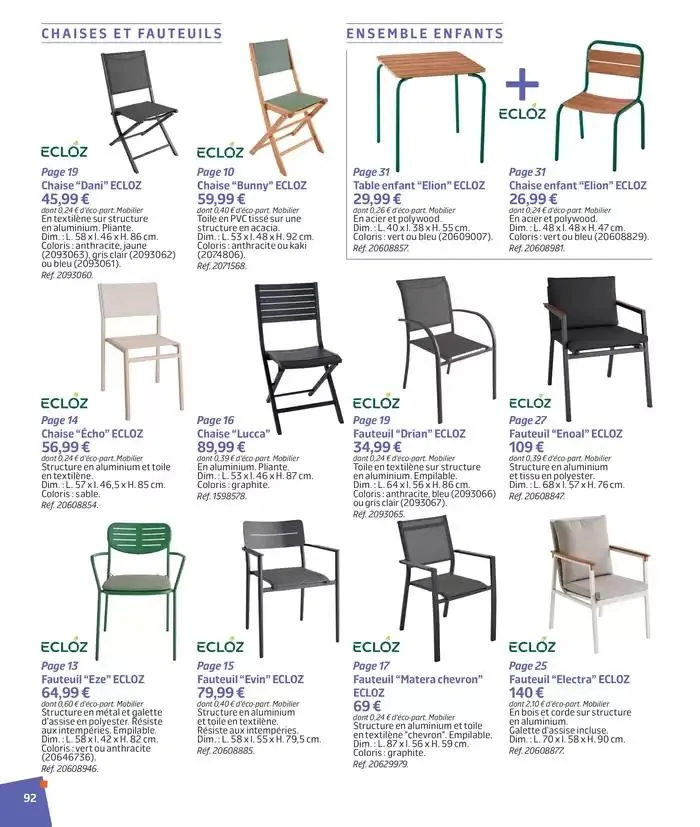 BARBEUC, SIESTE, PÉTANQUE PLACE À LA DÉTENTE du 27 février au 23 juin 2025 - Catalogue page 91