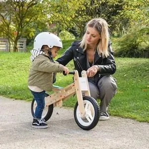 Draisienne en bois pour enfants - bleu