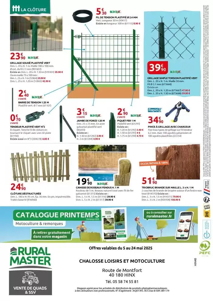 MOTOCULTURE - JARDINAGE - BRICOLAGE - DROGUERIE - ANIMALERIE du 5 mai au 24 mai 2025 - Catalogue page 16