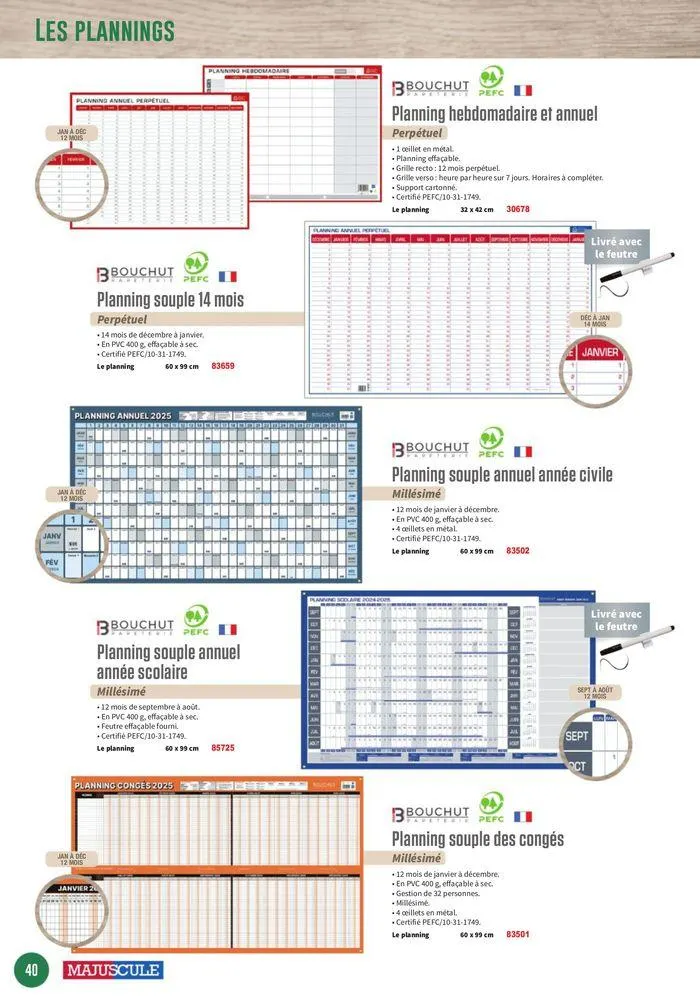 Les Agendas et Calendriers 2025 du 23 mai au 31 décembre 2025 - Catalogue page 40