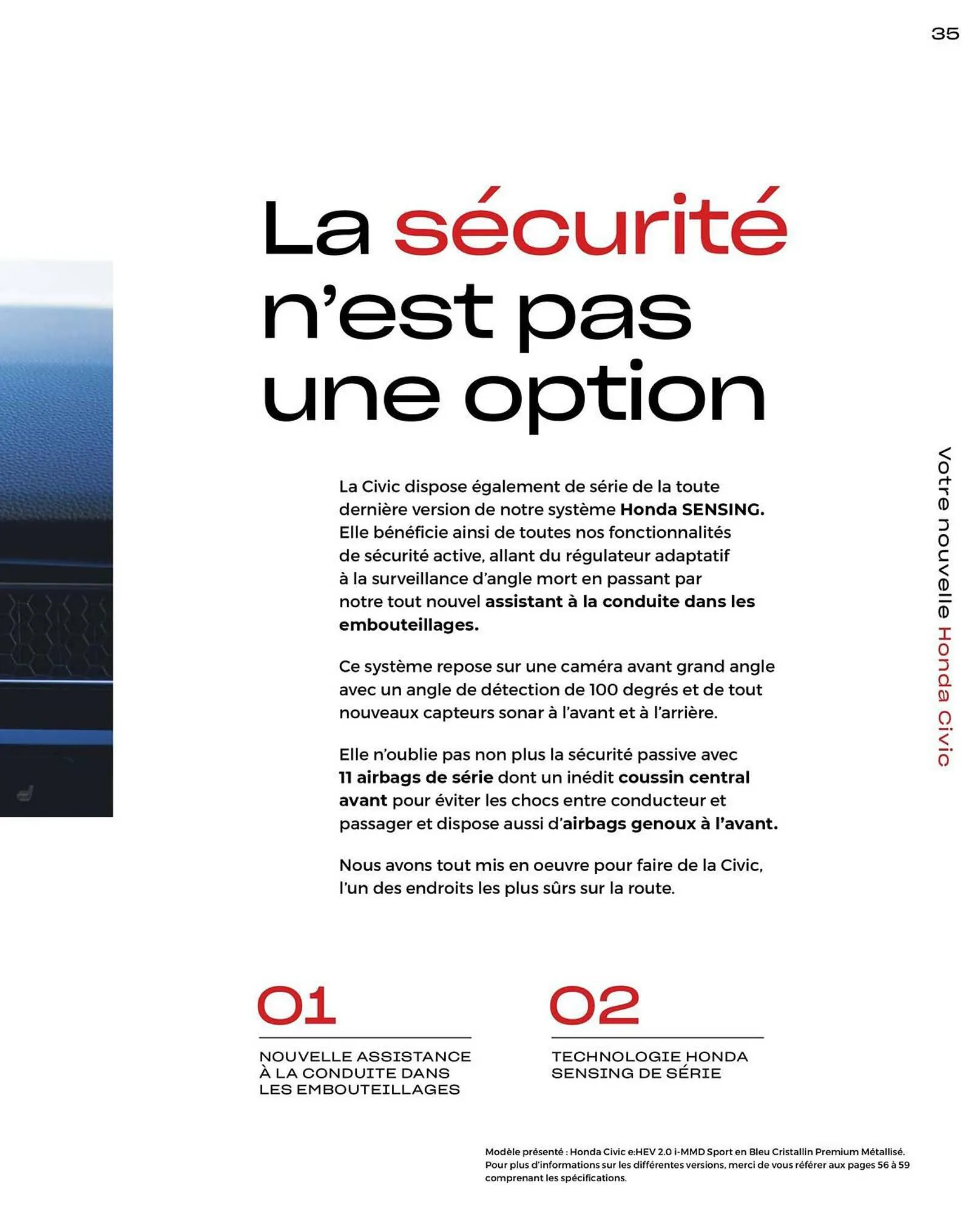 Catalogue Honda Civic Hybrid du 20 décembre au 30 juin 2024 - Catalogue page 35