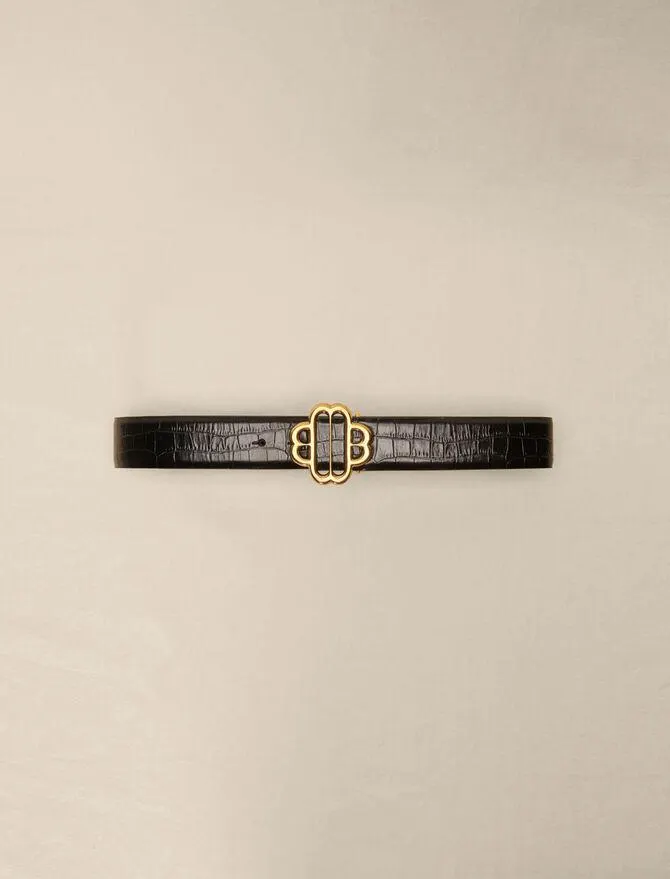 Ceinture en cuir à boucle Clover