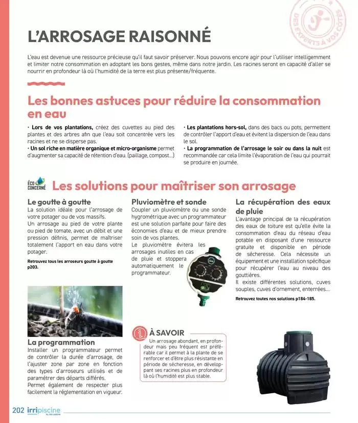 Les plaisir de l'eau Piscine,Spa,Arrosage du 10 mars au 31 décembre 2025 - Catalogue page 202