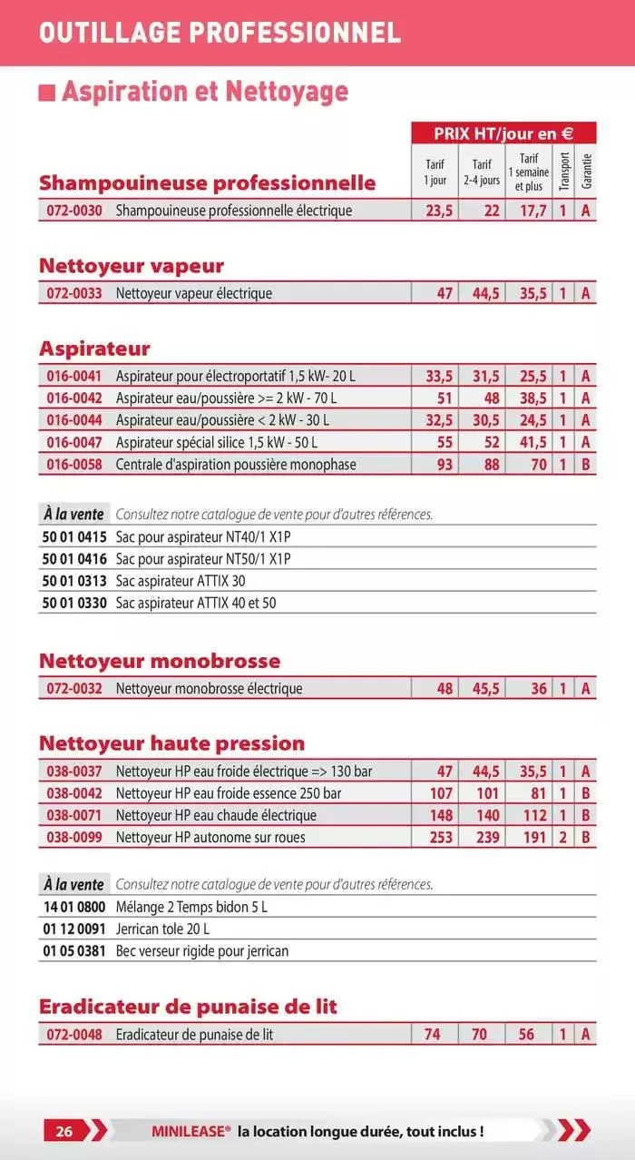 Tarifs professionnels du 3 janvier au 31 décembre 2025 - Catalogue page 28