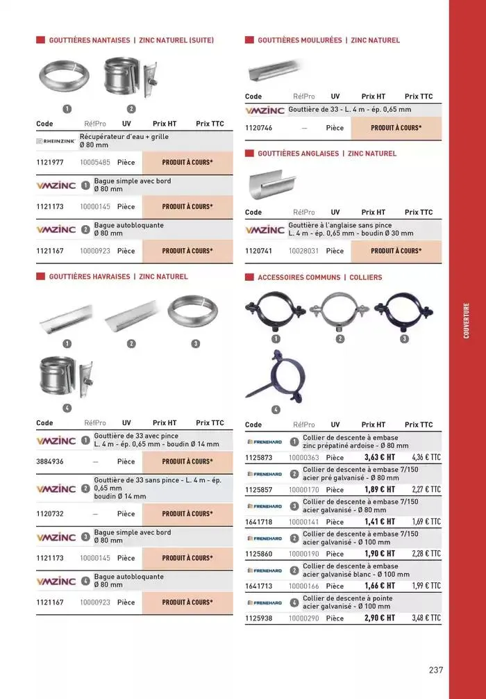 Matériaux 2025 du 1 janvier au 31 décembre 2025 - Catalogue page 237