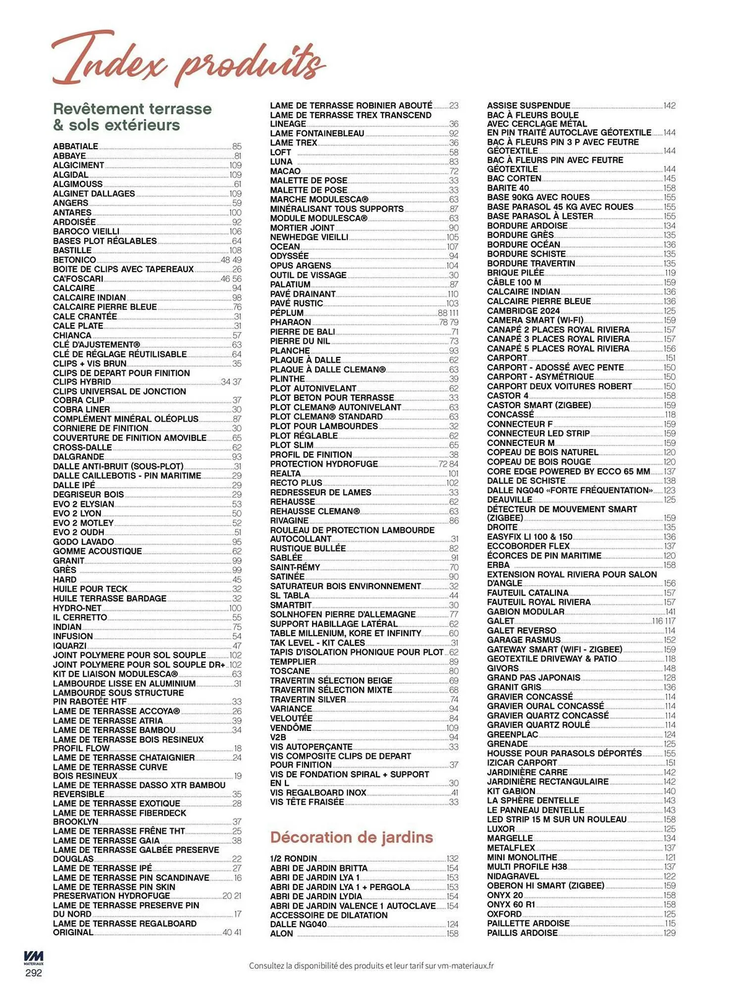 Catalogue VM Matériaux du 11 juin au 30 juin 2026 - Catalogue page 292