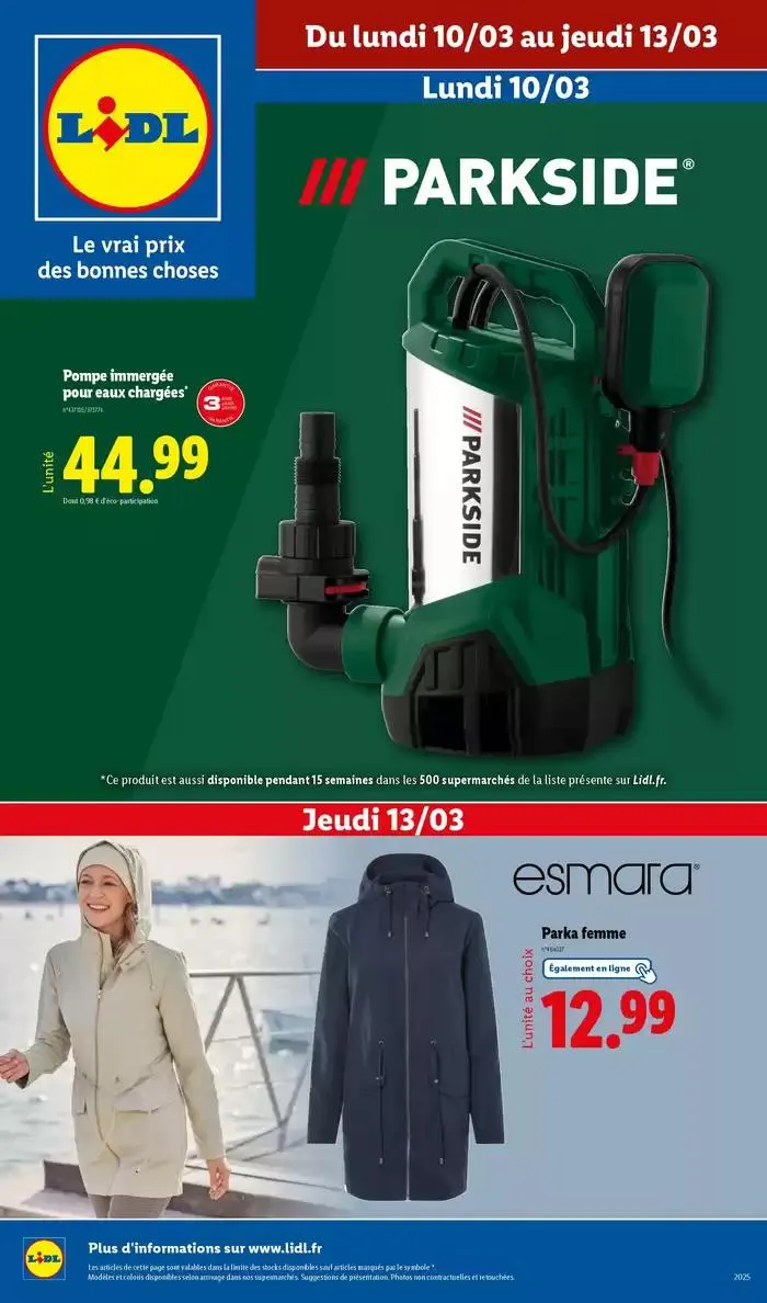Jardin, beauté, bricolage… De nouvelles bonnes affaires vous attendent chez Lidl ! du 10 mars au 13 mars 2025 - Catalogue page 1