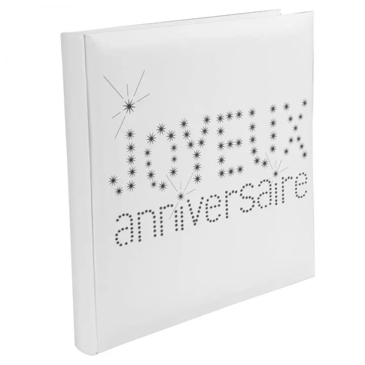Livre d'or blanc Joyeux Anniversaire 24 x 24 cm
