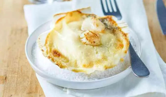 Coquille St-Jacques Pecten, France, sauce Noilly