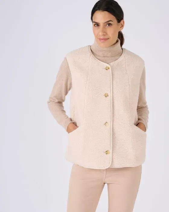 Veste sans manches maille moutonnée