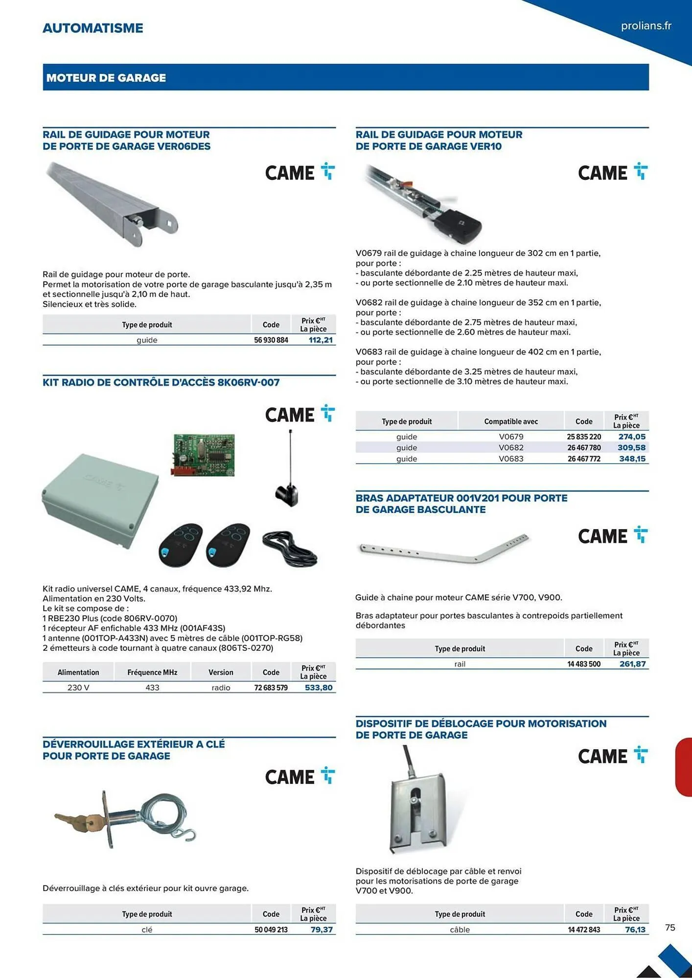 Catalogue Prolians du 2 octobre au 31 décembre 2025 - Catalogue page 75