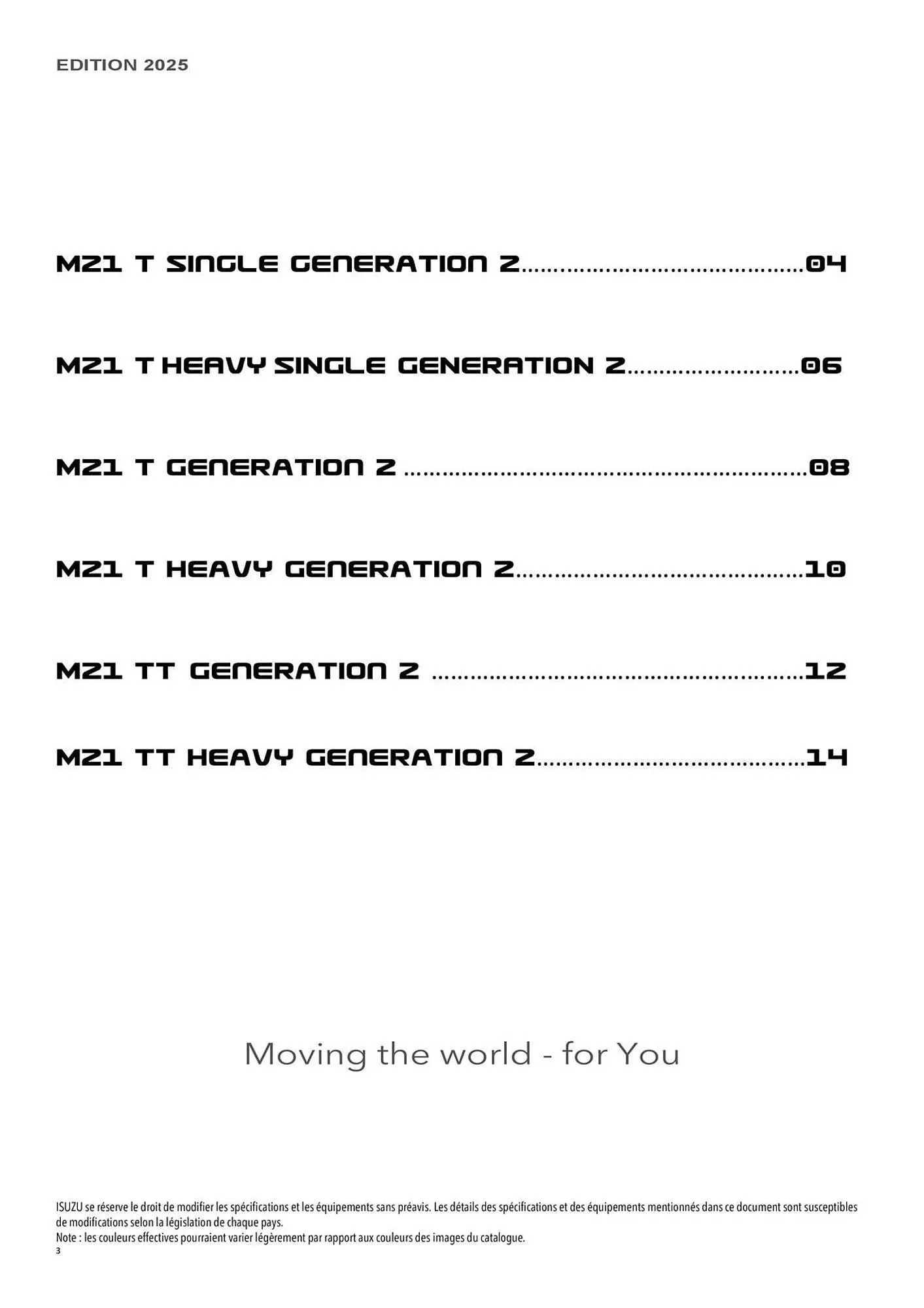 Catalogue Isuzu du 11 novembre au 31 mai 2026 - Catalogue page 3