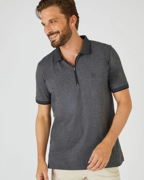 Polo manches courtes à col zippé Climatyl