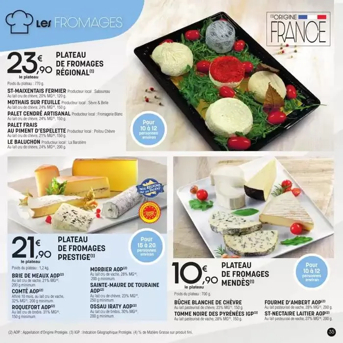 Carte traiteur permanente du 17 avril au 31 mars 2026 - Catalogue page 35