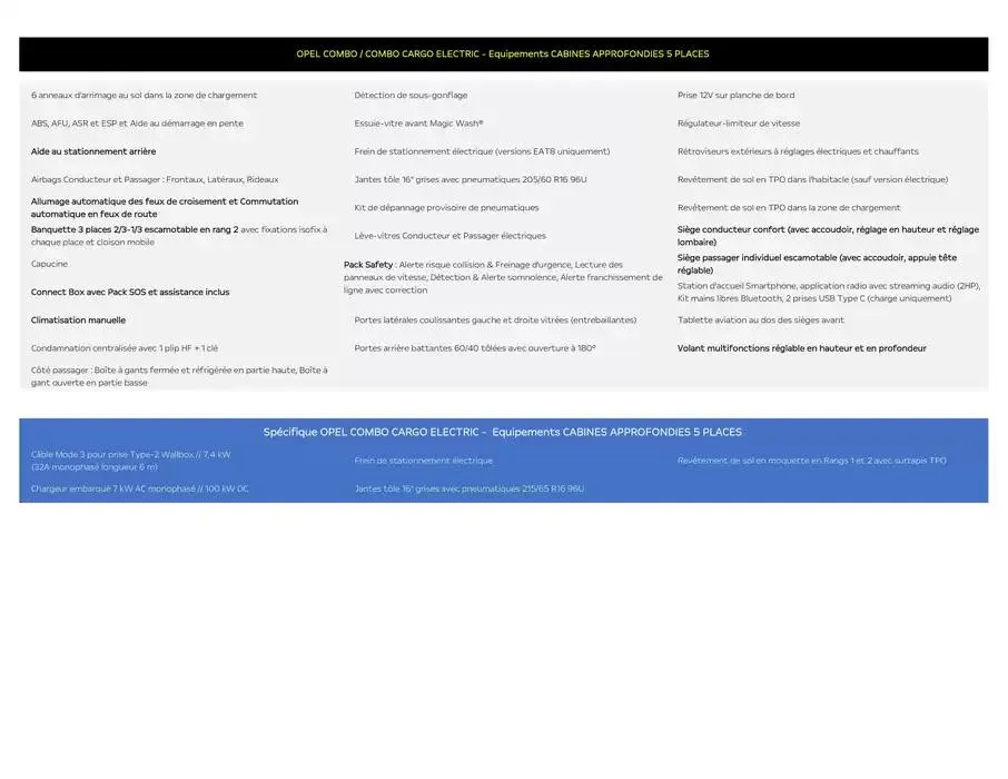 Opel Combo Cargo du 5 mars au 5 mars 2026 - Catalogue page 7